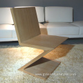 Modern Room Furniture Zigzag Z Shape Wooden DiningChair